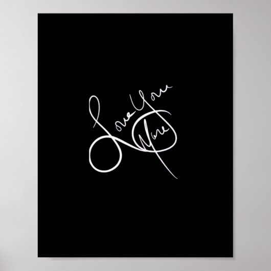 Love You More Modern Aesthetic Poster (Voorkant)