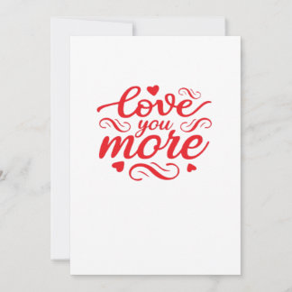 Love You More Moderne Trend Design Feestdagenkaart