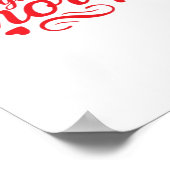 Love You More Moderne Trend Design Poster (Hoek)
