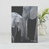 Love You More, Olifant Originele Kunst Kaart (Staand voorkant)