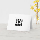 Love You More Opbeurende Minimaal Design Kaart (Gele Bloem)