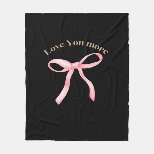 Love You More Refined Aesthetic Fleece Deken (Voorkant)