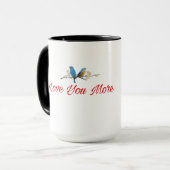 Love You More – Romantic Birds Mug Mok (Voorkant links)