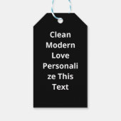 Love You More Schoon Typografie Stijl Cadeaulabel (Achterkant)