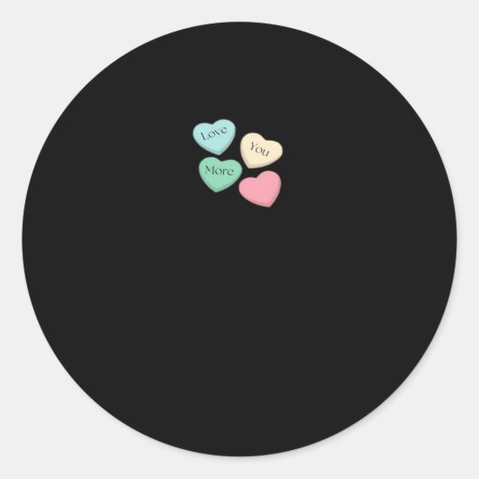 Love You More Signature Design  Ronde Sticker (Voorkant)