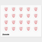 Love You More Simple Love Quote  Ronde Sticker (Vel)