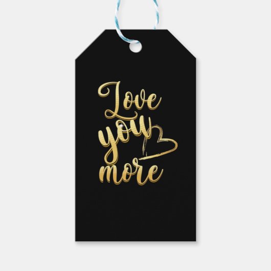 Love You More Soft Modern Style  Cadeaulabel (Voorkant)