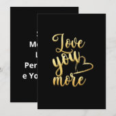 Love You More Soft Modern Style  Feestdagenkaart (Voorkant / Achterkant)