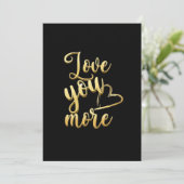 Love You More Soft Modern Style  Feestdagenkaart (Staand voorkant)