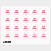 Love You More Soja Was Vierkante Sticker (Vel)