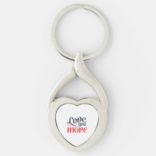 Love You More Subtiele Detailstijl  Sleutelhanger (Voorkant)