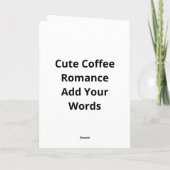 Love You More Than Coffee Cute Romantic Style  Kaart (Achterkant)