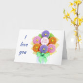 LOVE YOU ***MORE THAN COOKIES*** VERJAARDAG KAART (Gele Bloem)