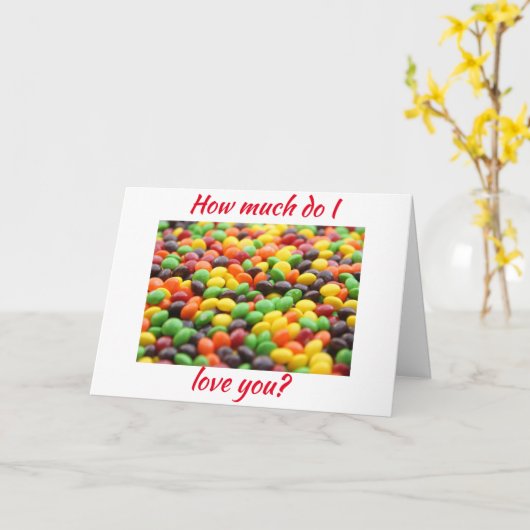 LOVE YOU ***MORE THAN SNOEP*** JUBILEUM KAART (Gele Bloem)