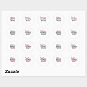 Love You More Than Yesterday Romantic Quote  Ronde Sticker (Vel)