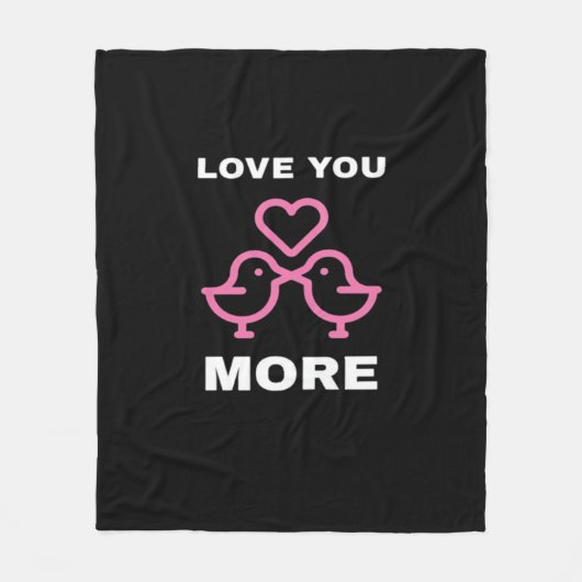 Love You More Timeless Classic Fleece Deken (Voorkant)