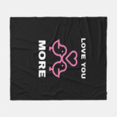 Love You More Timeless Classic Fleece Deken (Voorkant (Horizontaal))