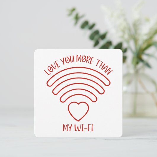 Love You More - Valentijnsdag Kaart (Staand voorkant)