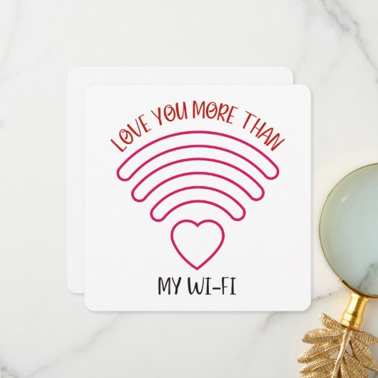 Love You More - Valentijnsdag Kaart (Voorkant / Achterkant in situ)