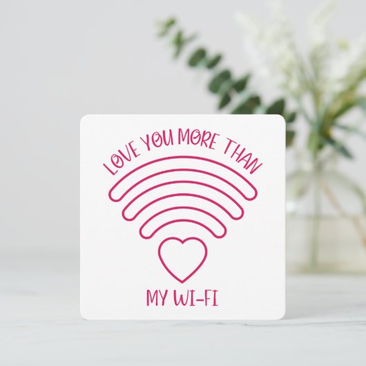 Love You More - Valentijnsdag Kaart (Staand voorkant)