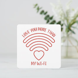 Love You More - Valentijnsdagkaart Bedankkaart