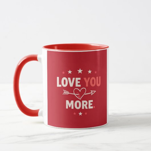 Love You More Valentine’s Mug Romantic Couple Gift Mok (Links)