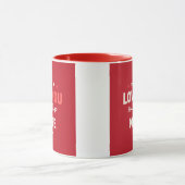 Love You More Valentine’s Mug Romantic Couple Gift Mok (Midden)