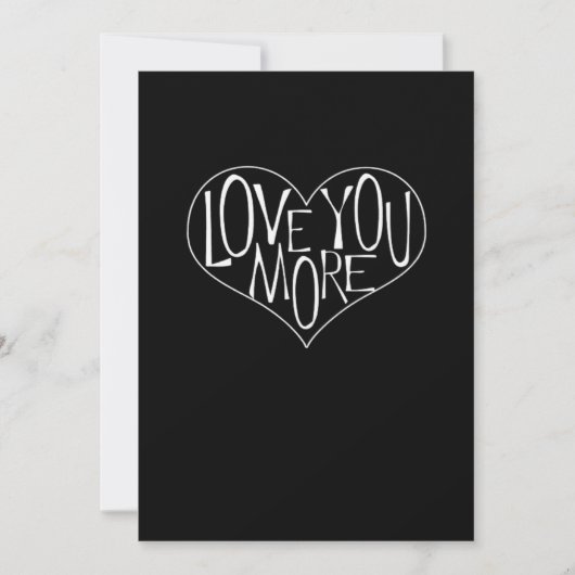 Love You More Verfijnde Esthetiek  Feestdagenkaart (Voorkant)