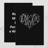 Love You More Verfijnde Esthetiek  Feestdagenkaart (Voorkant / Achterkant)
