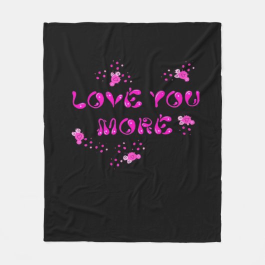 Love You More Visual Style  Fleece Deken (Voorkant)