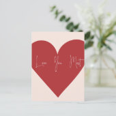 "Love You Most" ansichtkaart Briefkaart (Staand voorkant)