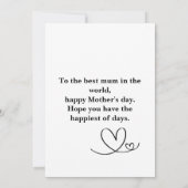 Love You Mummy Personalized Floral Flat Card (Achterkant)