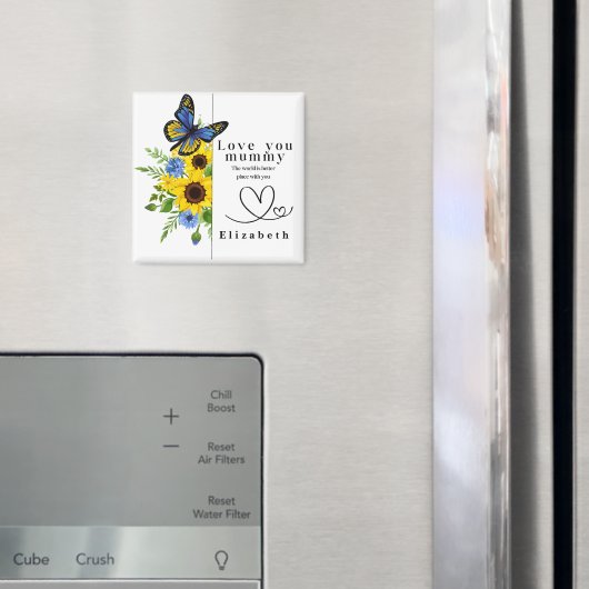 Love You Mummy Personalized Floral Magnet (Insitu (Koelkast))