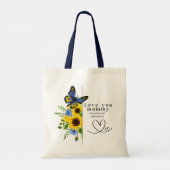 Love You Mummy Personalized Floral Tote Bag (Achterkant)
