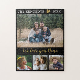 Love You Nana 4 Family Photo Collage Black Legpuzzel