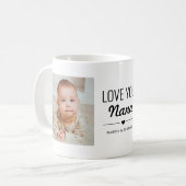 Love You Nana Birthday Custom Foto Koffiemok (Voorkant links)