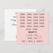 Love You Nana oma moederdag roze harten Feestdagenkaart (Voorkant / Achterkant)