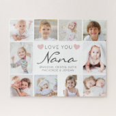 Love You Nana or Nickname 10 Photo Collage Legpuzzel (Horizontaal)