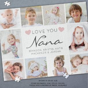 Love You Nana or Nickname 10 Photo Collage Legpuzzel