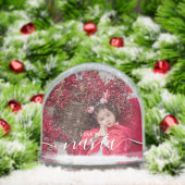 Love You Nana Simple Script Modern 2 Photo Sneeuwbol (Kerstmis)