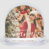 Love You Nana Simple Script Modern 2 Photo Sneeuwbol (Achterkant)