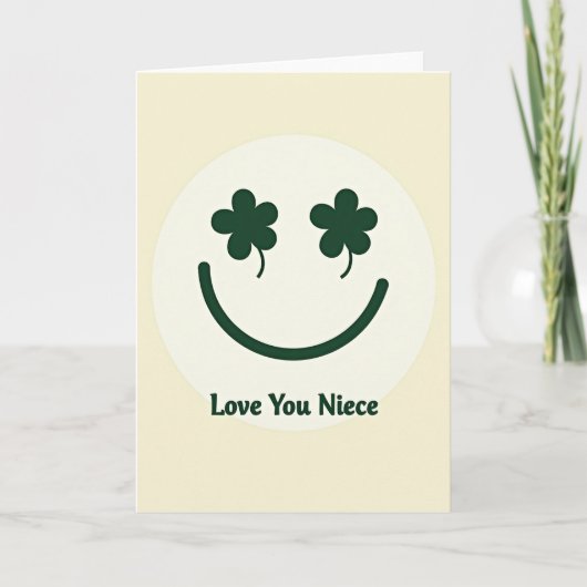 Love You Niece Smiling Face Card Kaart (Voorkant)