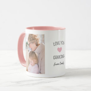 Love You Oma 2 Foto met naam kleinkind Mok