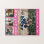 Love You Oma 4 Familie Foto Collage Roze Legpuzzel (Horizontaal)