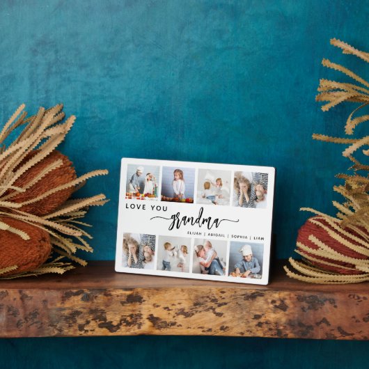 Love You Oma 8 Fotocollage Wit Fotoplaat (Zijkant)