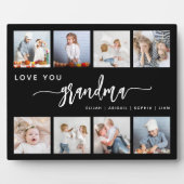 Love You Oma 8 Fotocollage Zwart Fotoplaat (Voorkant)
