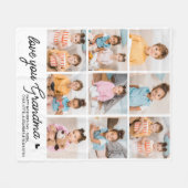 Love You Oma Custom Modern Simple 9 Foto Fleece Deken (Voorkant (Horizontaal))