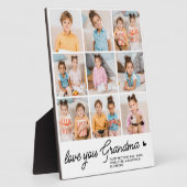 Love You Oma Custom Modern Simple 9 Foto Fotoplaat (Zijkant)