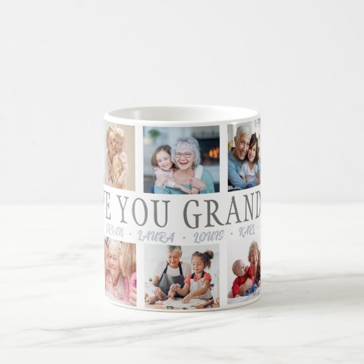 LOVE YOU OMA Custom Name 10 Fotocollage Mok (Center)