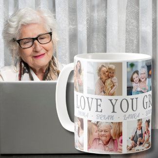 LOVE YOU OMA Custom Name 10 Fotocollage Mok